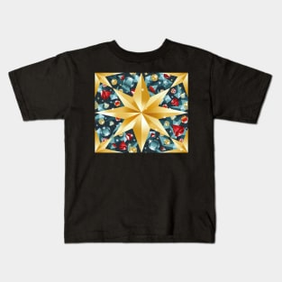 Golden Christmas stars Kids T-Shirt